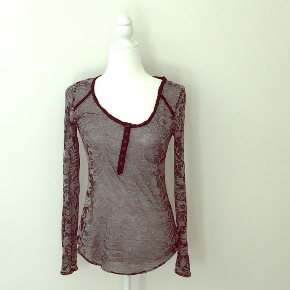 Free people Henley long sleeve top